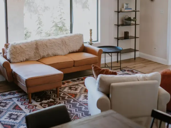 Comfortable guest bedroom at San Diego Trail Company's Airbnb ranch in Poway, CA